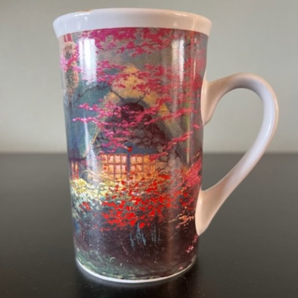 2 Thomas Kinkade Mugs Stepping Stone Cottage & Hometown Bridge - Picture 5 of 10